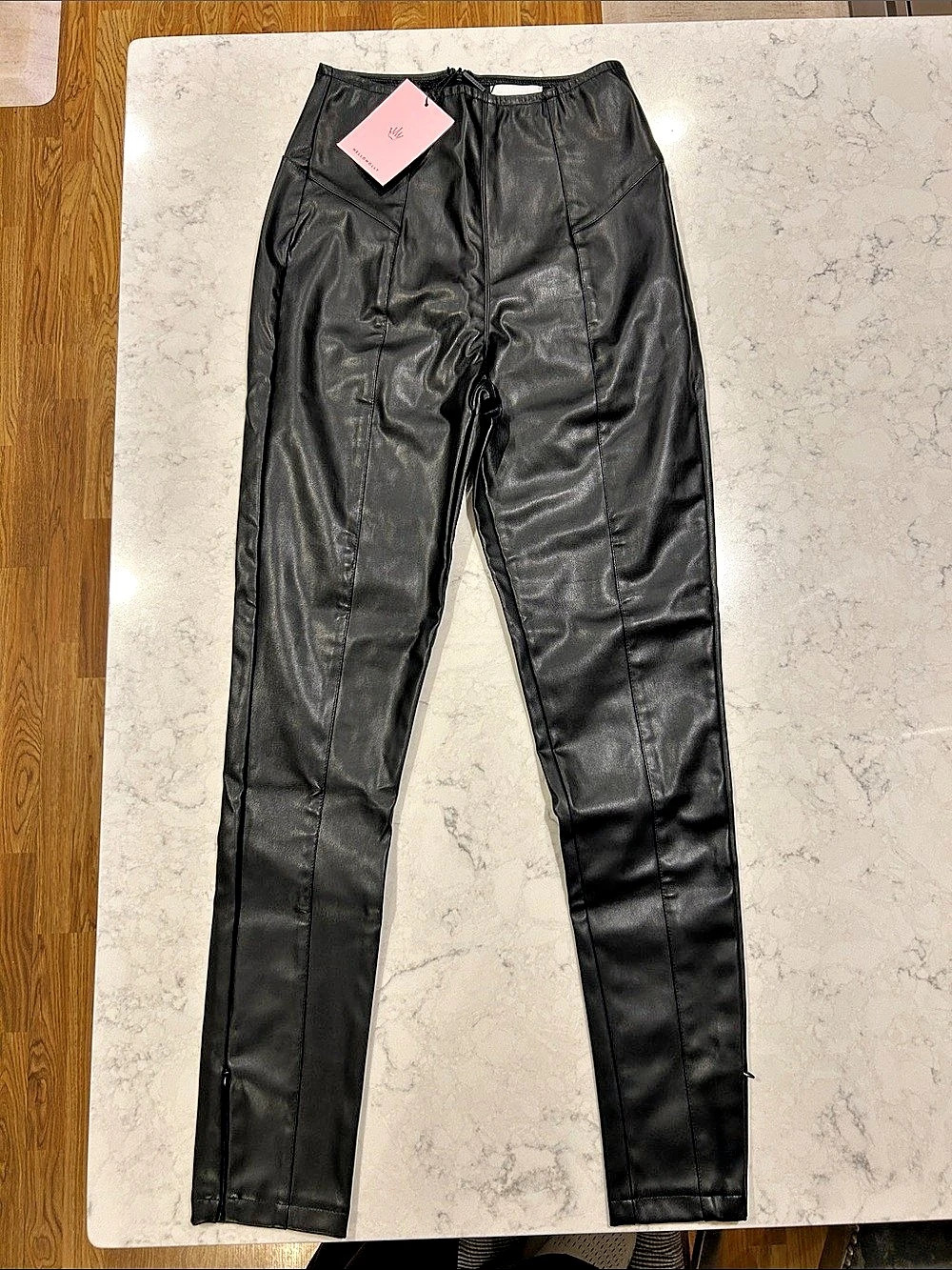 Hello Molly Faux Leather Skinny Pants in Black Size XS NWT
